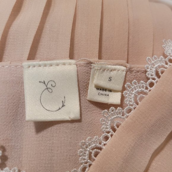 Anthropologie Blush Blouse with Spaghetti Straps - Size Small - Picture 4 of 5